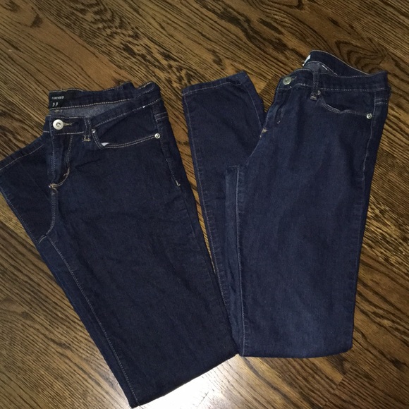 Forever 21 dark wash skinny jean bundle - Picture 1 of 3